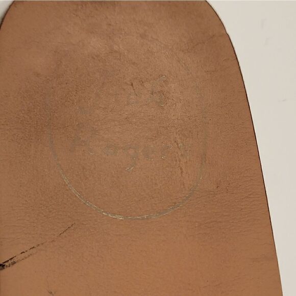 Jack Rogers "Delilah" Gold Perforated Leather Slide Sandals sz.8 Ret. $128 - Picture 4 of 5